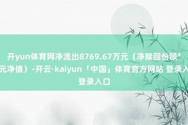 开yun体育网净流出8769.67万元（净赎回份额*单元净值）-开云·kaiyun「中国」体育官方网站 登录入口