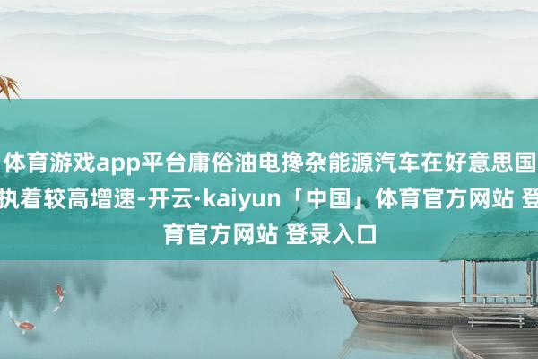 体育游戏app平台庸俗油电搀杂能源汽车在好意思国依然保执着较高增速-开云·kaiyun「中国」体育官方网站 登录入口