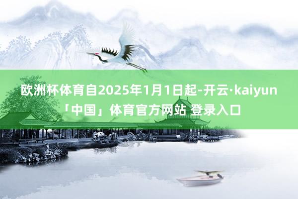 欧洲杯体育自2025年1月1日起-开云·kaiyun「中国」体育官方网站 登录入口