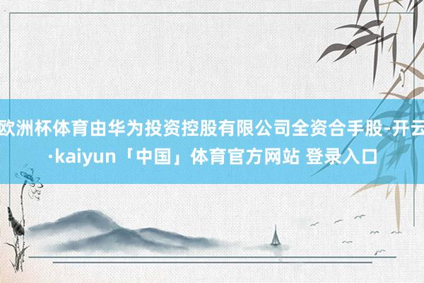欧洲杯体育由华为投资控股有限公司全资合手股-开云·kaiyun「中国」体育官方网站 登录入口