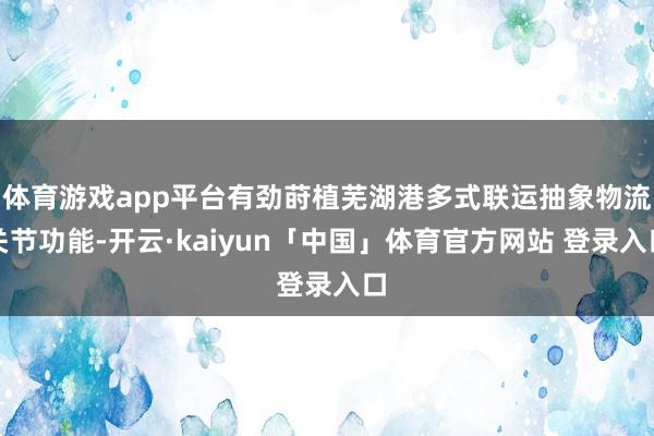 体育游戏app平台有劲莳植芜湖港多式联运抽象物流关节功能-开云·kaiyun「中国」体育官方网站 登录入口