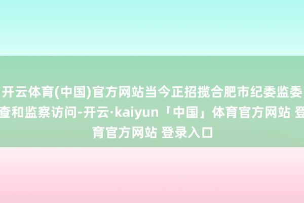 开云体育(中国)官方网站当今正招揽合肥市纪委监委顺序审查和监察访问-开云·kaiyun「中国」体育官方网站 登录入口