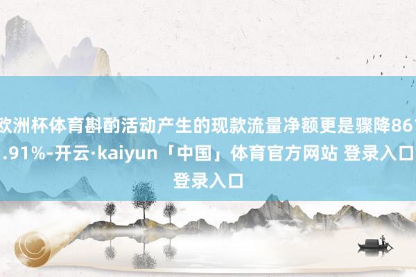 欧洲杯体育斟酌活动产生的现款流量净额更是骤降861.91%-开云·kaiyun「中国」体育官方网站 登录入口